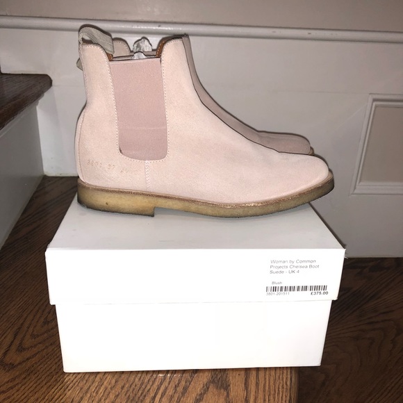 Woman by Common Projects Pink Suede Chelsea Boot - Picture 2 of 8